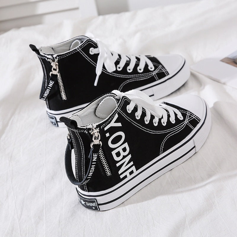 New High-top Canvas Shoes For Women - Belvar