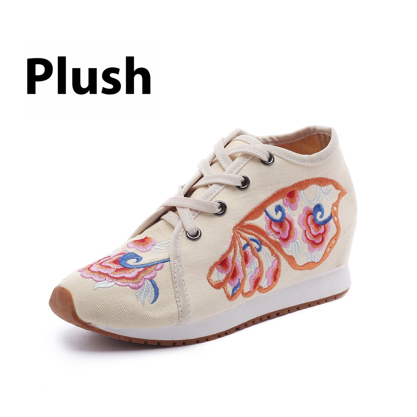 Travel Canvas Embroidered Sneaker Casual Fashion Cloth Shoes Ladies