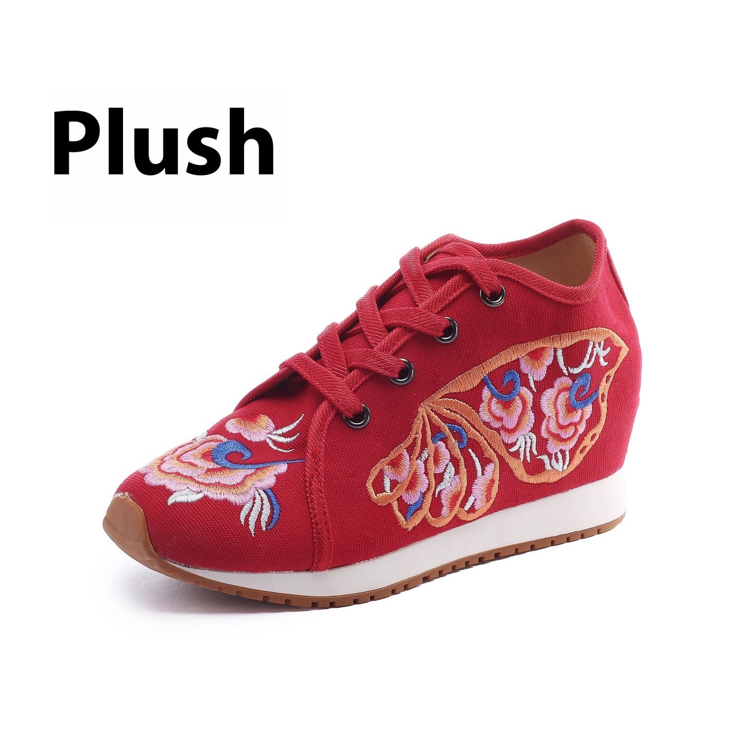Travel Canvas Embroidered Sneaker Casual Fashion Cloth Shoes Ladies