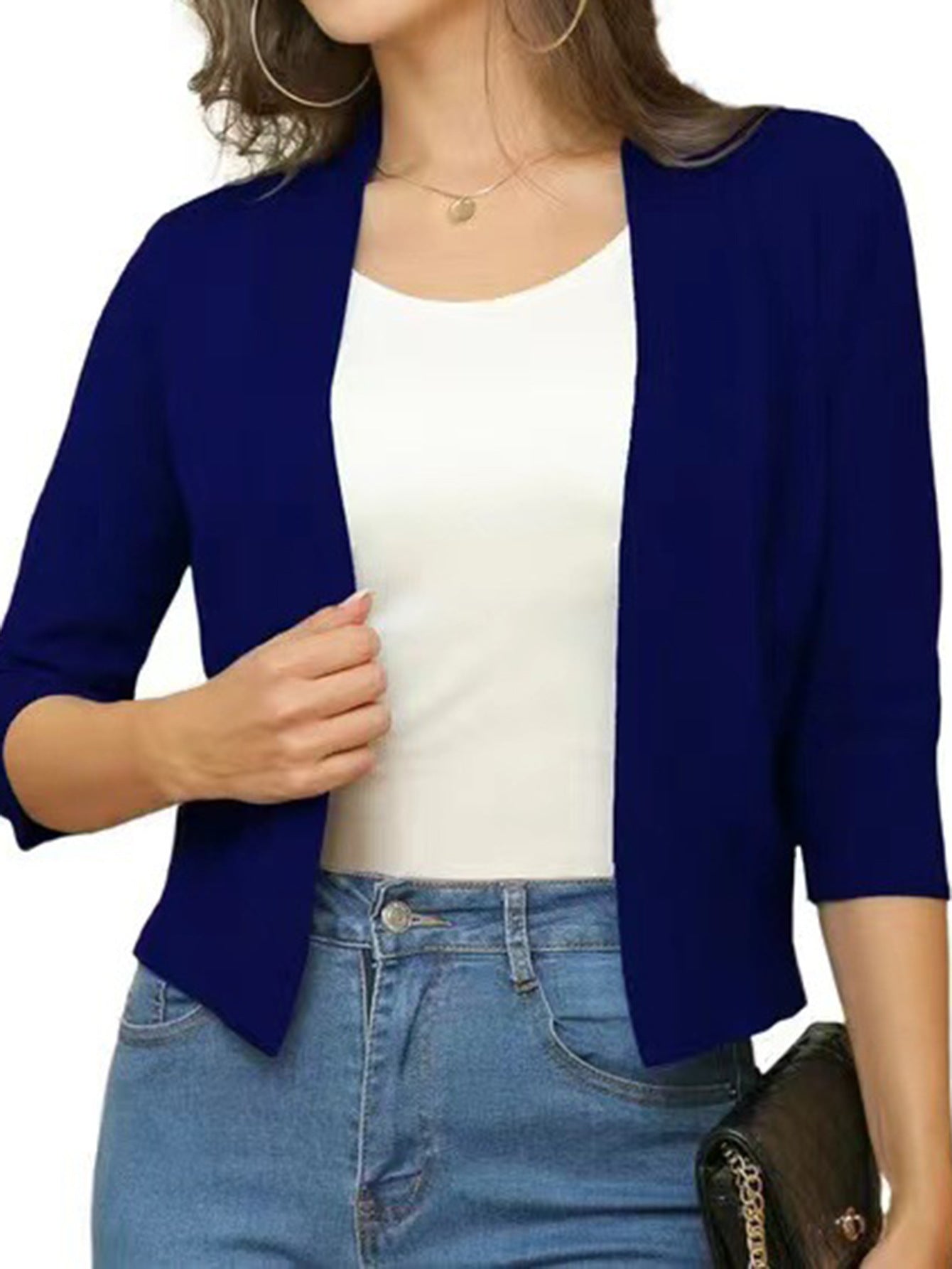Simple Versatile Short Jacket Knitted Cardigan