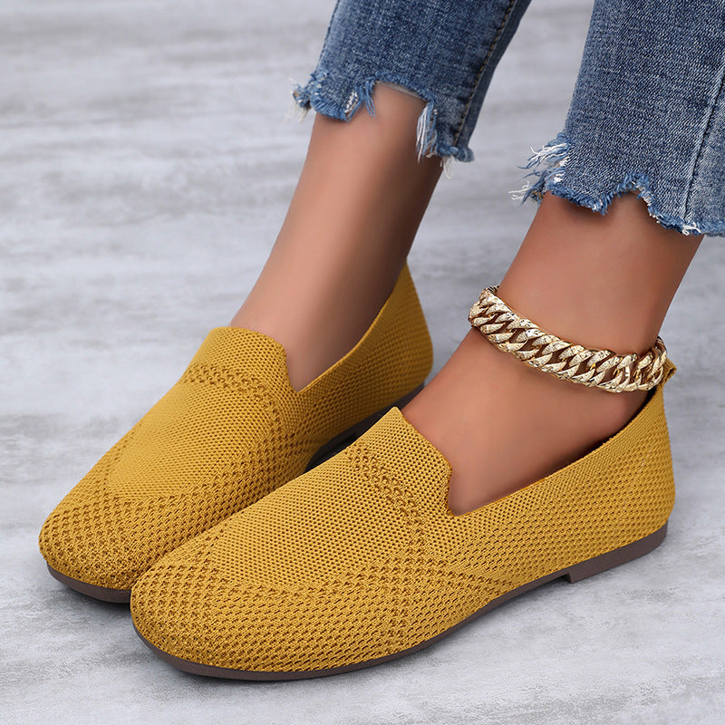 Flyknit Shoes Casual Flat Shoes Women - Belvar