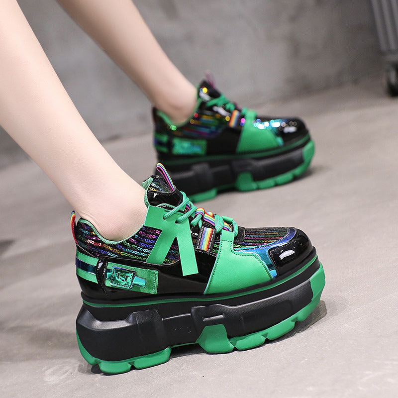 Daddy's Shoes Fashion Single Shoes Trendy Lace Up Shoes Women - Belvar