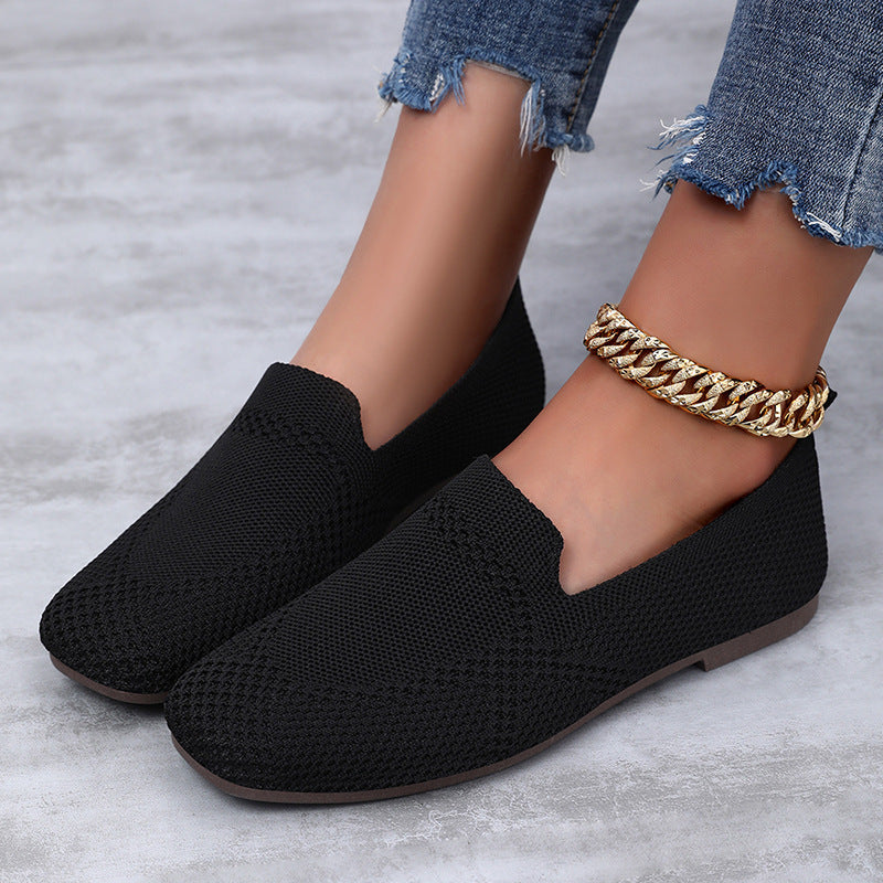 Flyknit Shoes Casual Flat Shoes Women - Belvar