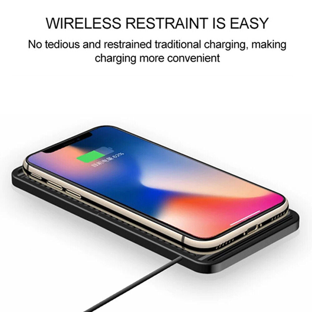 Wireless Car Charger, Fast Charging Board with USB Connector, Short Circuit Protection, Non-slip Phone Charging Pad, Without Battery