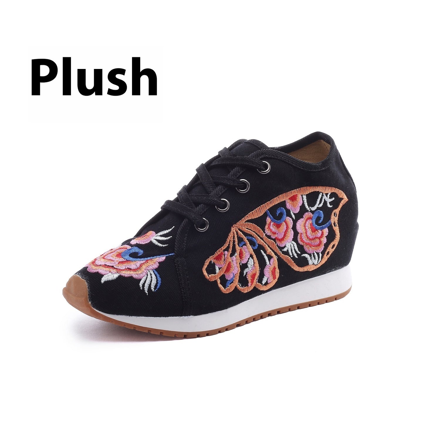 Travel Canvas Embroidered Sneaker Casual Fashion Cloth Shoes Ladies
