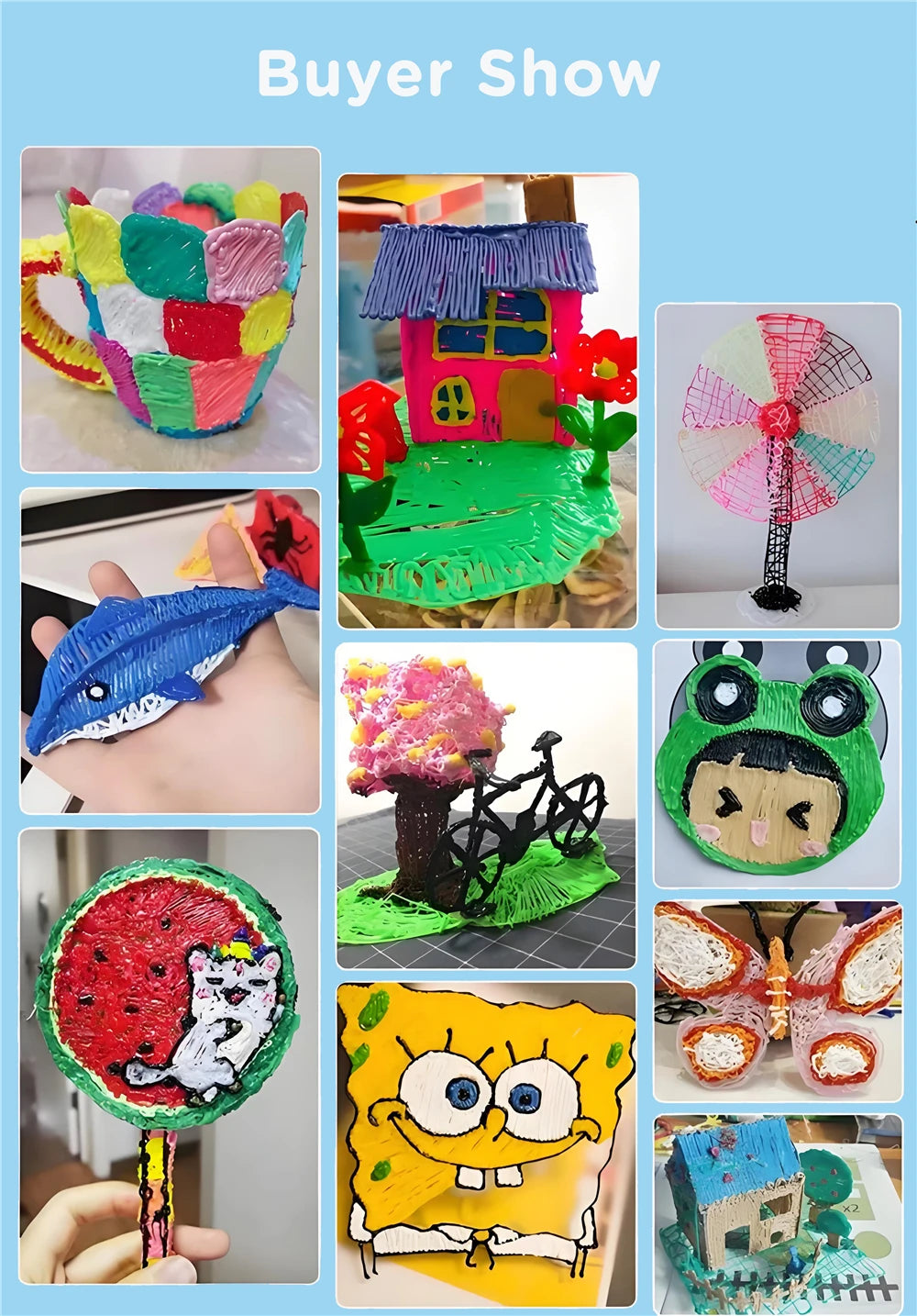 3D Pen Drawing Printing Pen With LCD Screen Compatible PLA Filament Toys Safe Paiting for Children DIY Christmas Birthday Gift