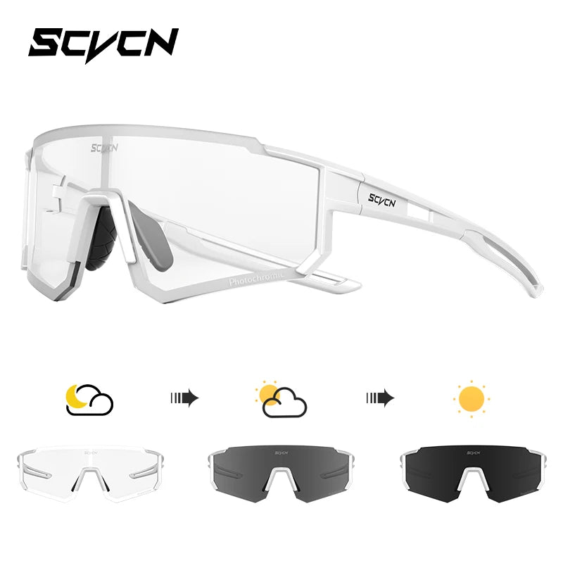 SCVCN Sunglasses for Men Sport Cycling Glasses Bike Mountain Bicycle Hiking Camping Golf UV400 Protection Glasses Women Baseball