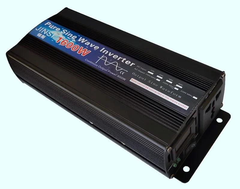 Pure Sine Wave Inverter 1000W 1600W 2000W DC 12V / 24V AC 110V 220V 50Hz 60Hz Power Inverter Home Car Converter Solar Energy