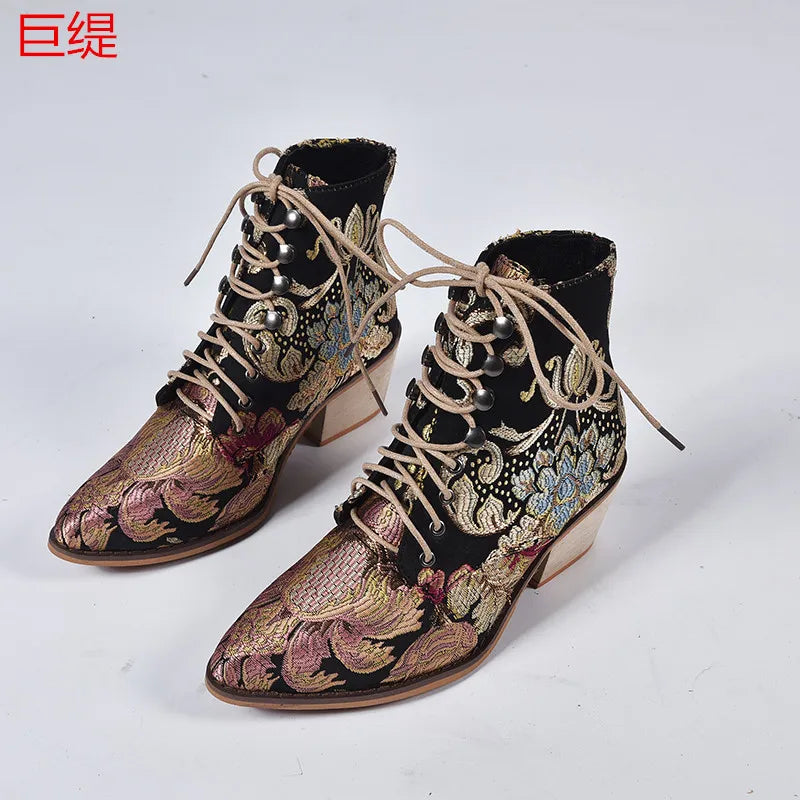 High Heels for Women ELEGANT Sweet Fashion British Style Slip-On 12CM Thin Heels Pointed Toe Office Career Women Shoes Gold 46 - Belvar