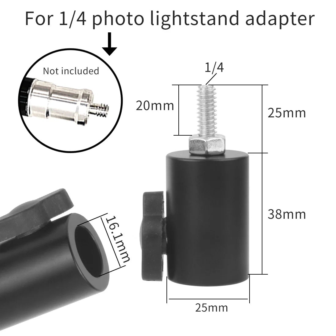 1/4 3/8 5/8"-27 M6 M5 M4 M10 Screw Converter Adapter Male Female for Tripod Microphone Flash Lights Projector SLR Camera Mount