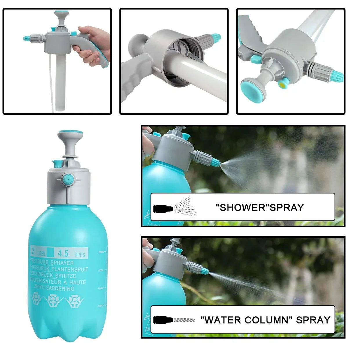 0.8-3L Hand Pressure Sprayer Air Pump Spray Bottle for Gardening Car Cleaning Disinfection Water Sprayer Garden Irrigation Tools