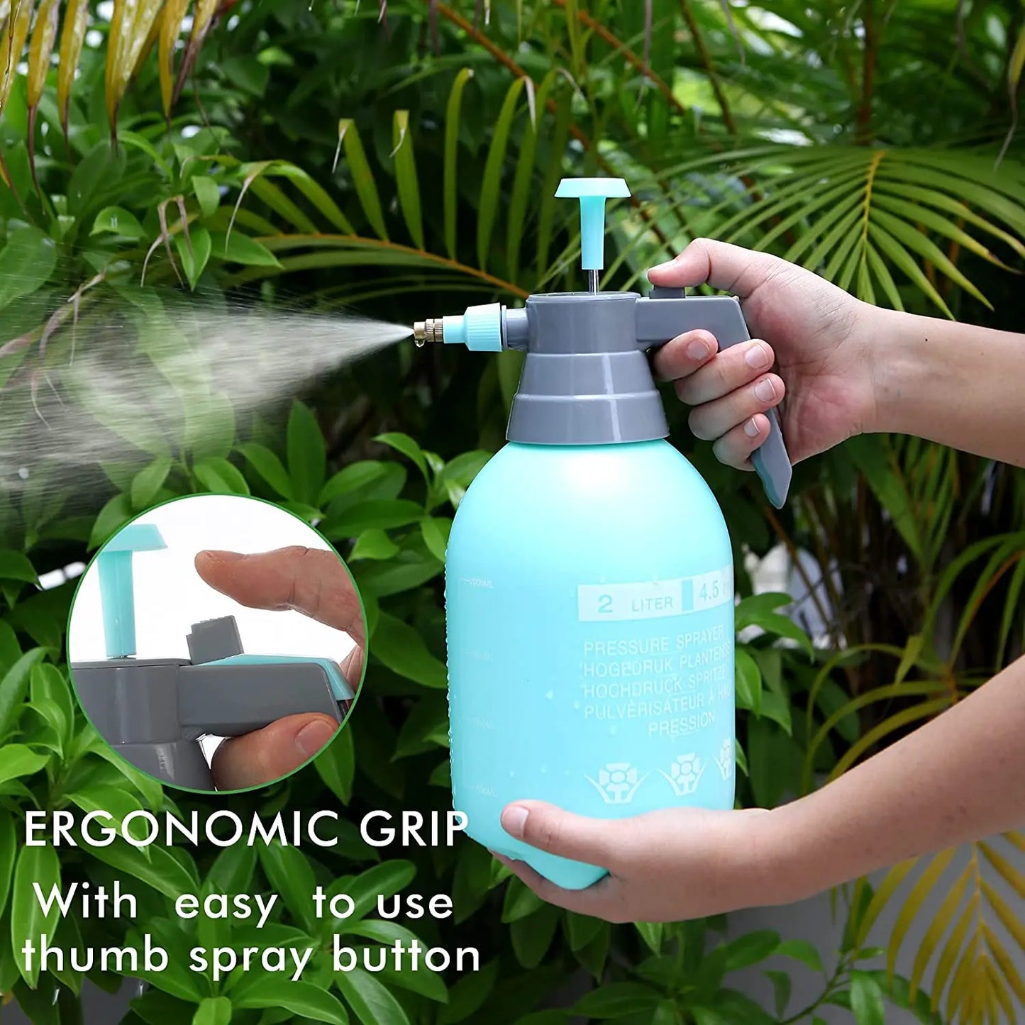 0.8-3L Hand Pressure Sprayer Air Pump Spray Bottle for Gardening Car Cleaning Disinfection Water Sprayer Garden Irrigation Tools