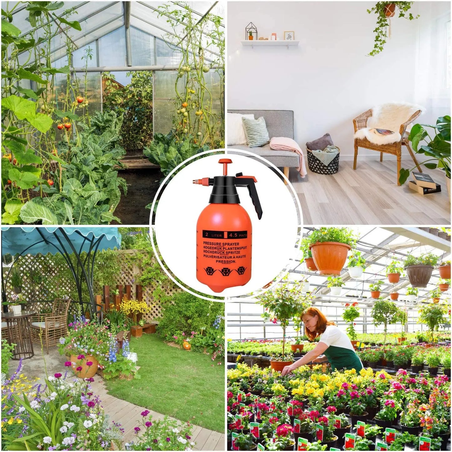 0.8-3L Hand Pressure Sprayer Air Pump Spray Bottle for Gardening Car Cleaning Disinfection Water Sprayer Garden Irrigation Tools