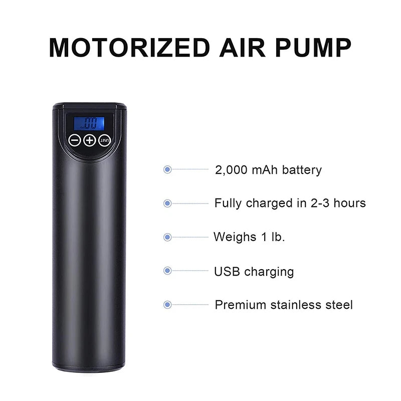12V 150PSI Rechargeable Air Pump Tire Inflator Cordless Portable Compressor Digital Car Tyre Pump for Car Bicycle Tires Balls