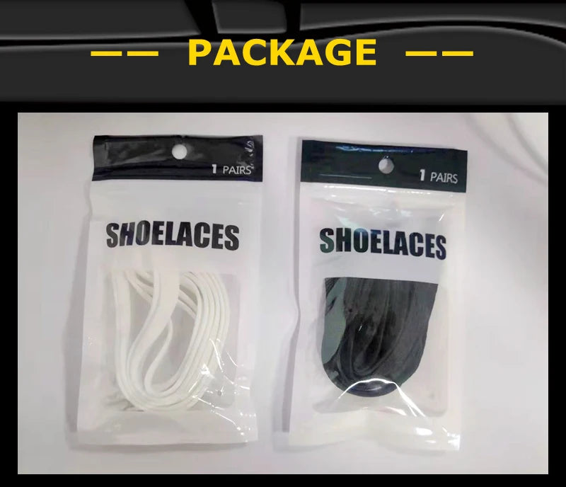 1 Pair Black White Shoe Laces Flat Double Woven Anti-slip Polyester Shoelaces Sports Casual White Shoes Classic Shoelace