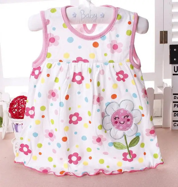 Top Quality Baby Dresses Princess 0-2years Girls Dress Cotton Clothing Dress Summer Girls Clothes Low Price
