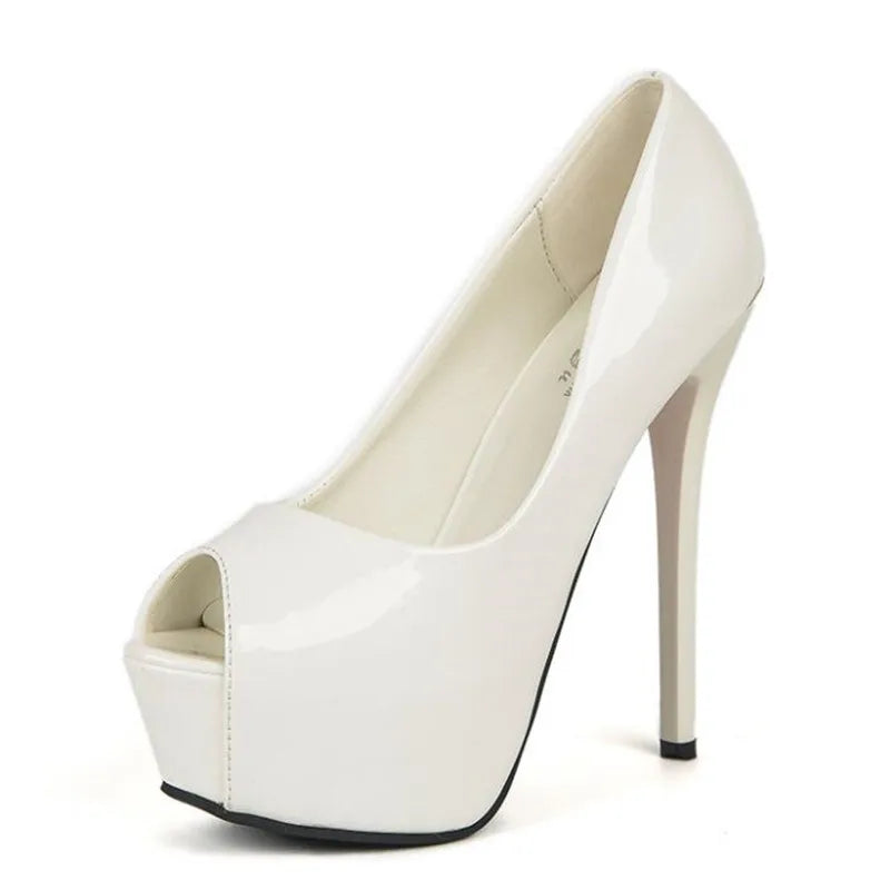 High Heels for Women ELEGANT Sweet Fashion British Style Slip-On 12CM Thin Heels Pointed Toe Office Career Women Shoes Gold 46 - Belvar
