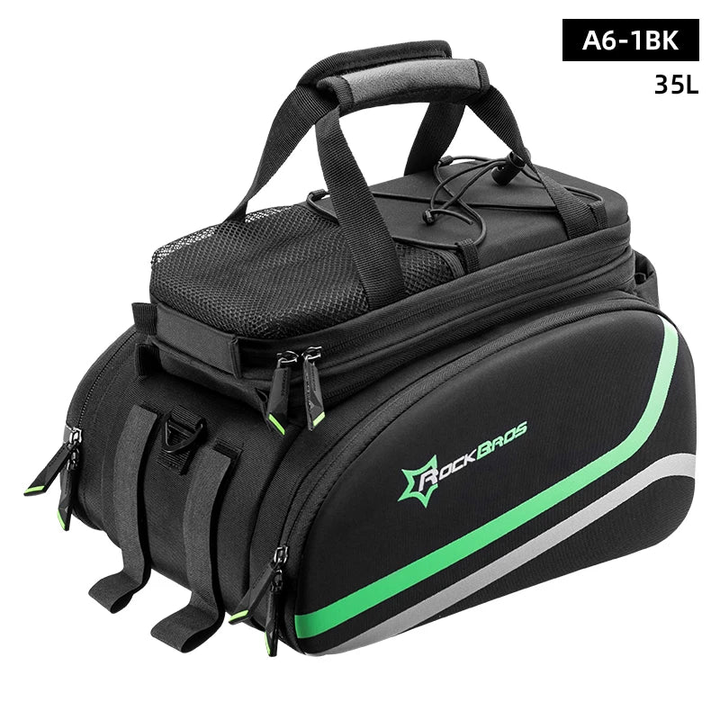 ROCKBROS Bicycle Seat Bags Cycling Rear Backpack Trunk MTB Cycle Travel Bag Large Capacity Outsdoor Sport Bike Pannier Package