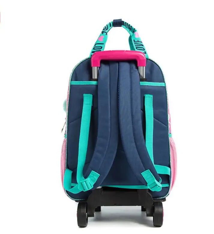 School Wheeled backpack Bag School bag with wheels Trolley Satchel bag Kids School Rolling backpack for girls School Trolley Bag