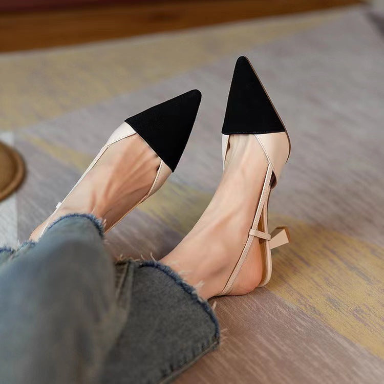 High Heels Summer 2025 New Arrival Fashion Buckle Pointed Heel Sandals Women Comfort Simplicity Stilettos Sandalias De Mujer - Belvar
