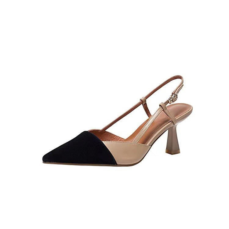High Heels Summer 2025 New Arrival Fashion Buckle Pointed Heel Sandals Women Comfort Simplicity Stilettos Sandalias De Mujer - Belvar