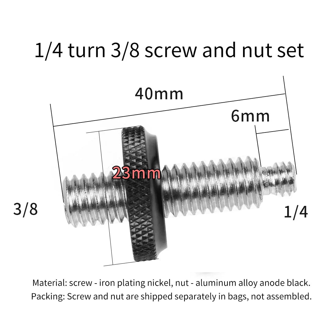 1/4 3/8 5/8"-27 M6 M5 M4 M10 Screw Converter Adapter Male Female for Tripod Microphone Flash Lights Projector SLR Camera Mount