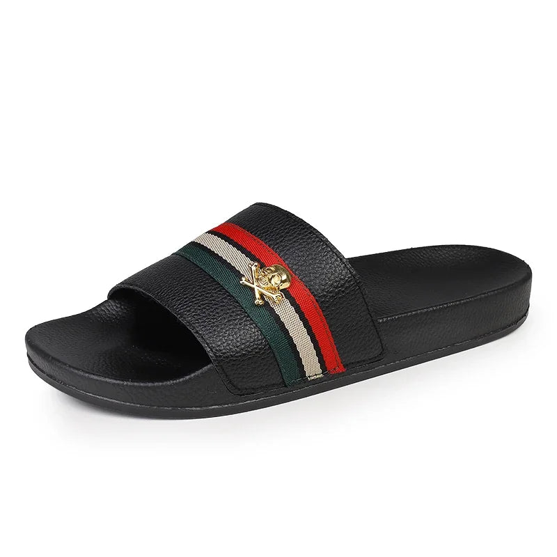 Fashion Brand Slippers for Men Ultra Soft Slides Non-slip Wear-resistant Sandals Men Casual Summer Indoor Outdoor Slippers - Belvar