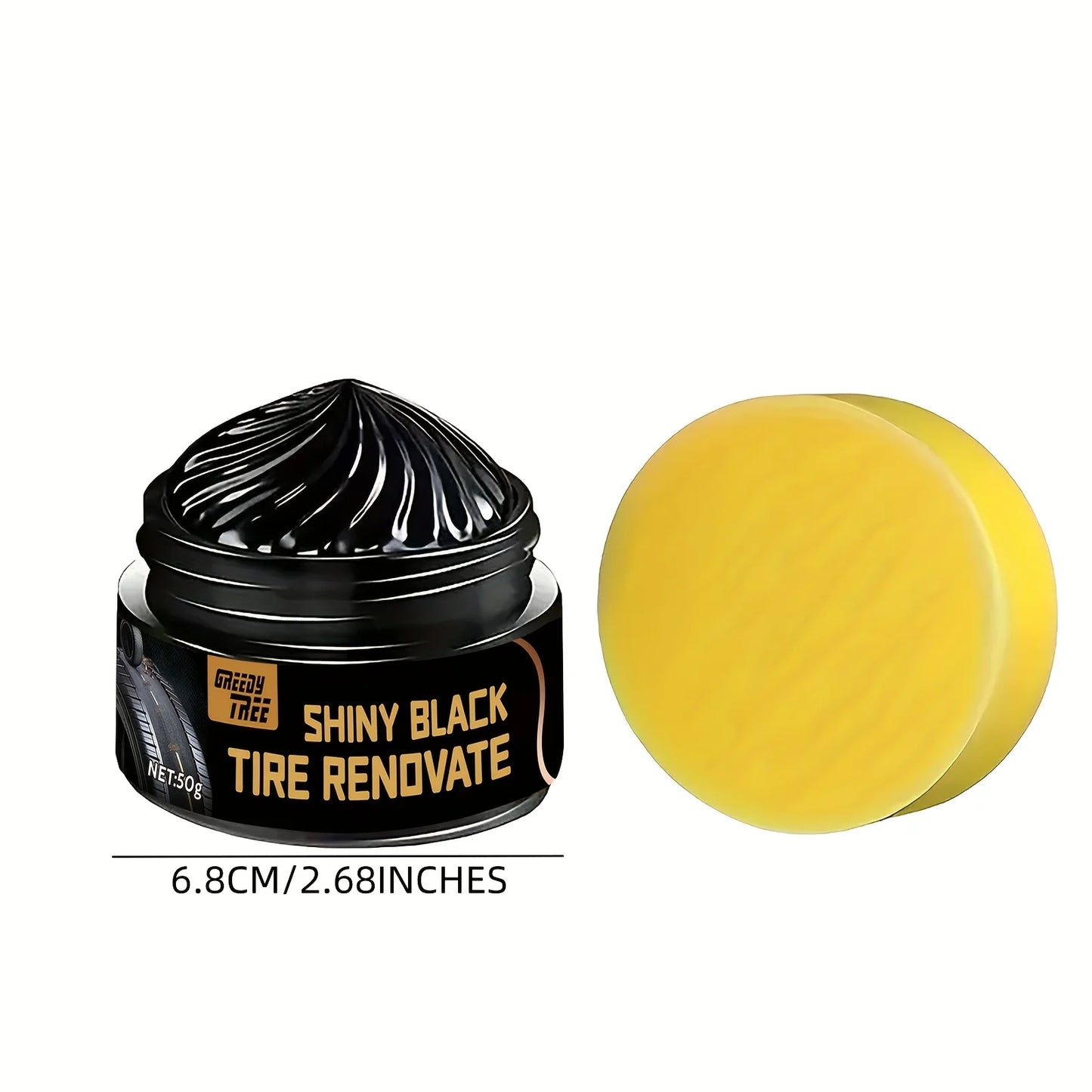 Tire Shine & Plastic Repair Paste - Removes Scratches/Oxid, Restores Shine for Tires/Trim with UV Protect, 5-Min Fix