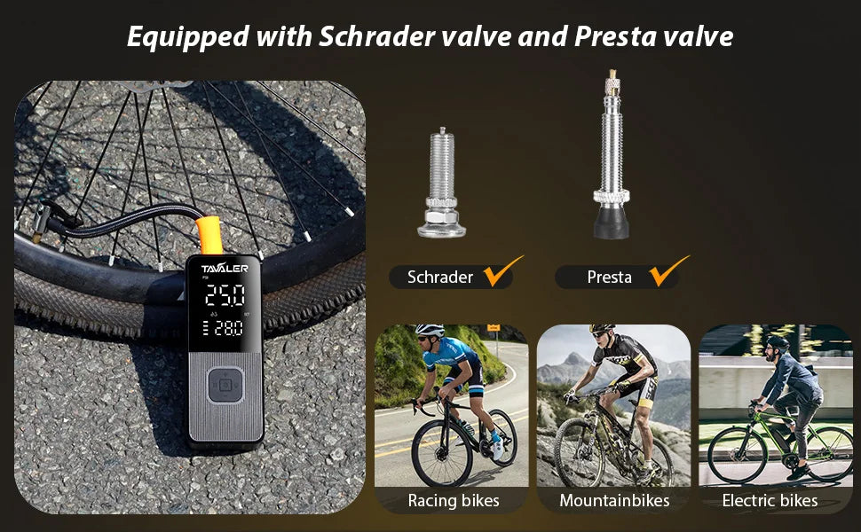 Wireless Air Pump 150psi Portable Electric Tire Inflator For Car Bicycle Motorcycle Air Compressor Injector Bike Accessories