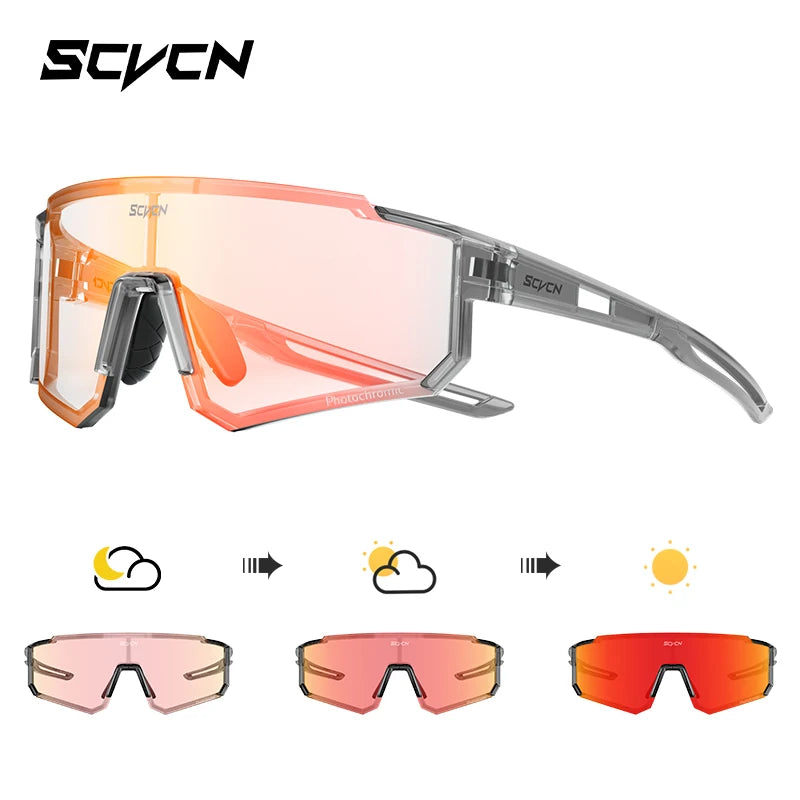 SCVCN Sunglasses for Men Sport Cycling Glasses Bike Mountain Bicycle Hiking Camping Golf UV400 Protection Glasses Women Baseball