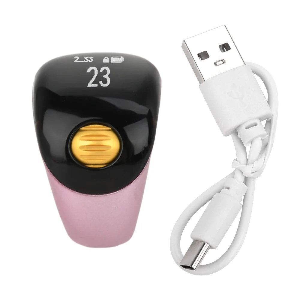 18/20/22mm Hand Press Electronic Digital Counting Counter Ethnic Style Portable Points Rechargeable Ring Ring Idea Tally Counter