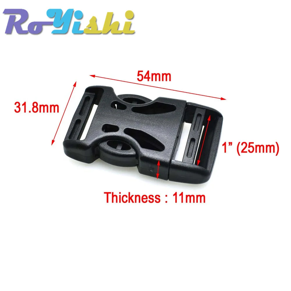 10 Pcs/Pack Plastic 5/8" 3/4" 1" 1-1/4" 1-1/2" 2" Adjustable Buckle For Backpack Straps Luggage Webbing