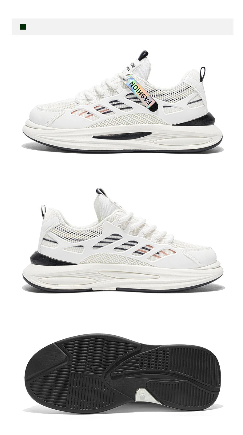 Shoes Men's 2025 Autumn New Lightweight Non-slip Fashion Trend All-match Casual Soft Bottom Shock Absorption Running Sports - Belvar