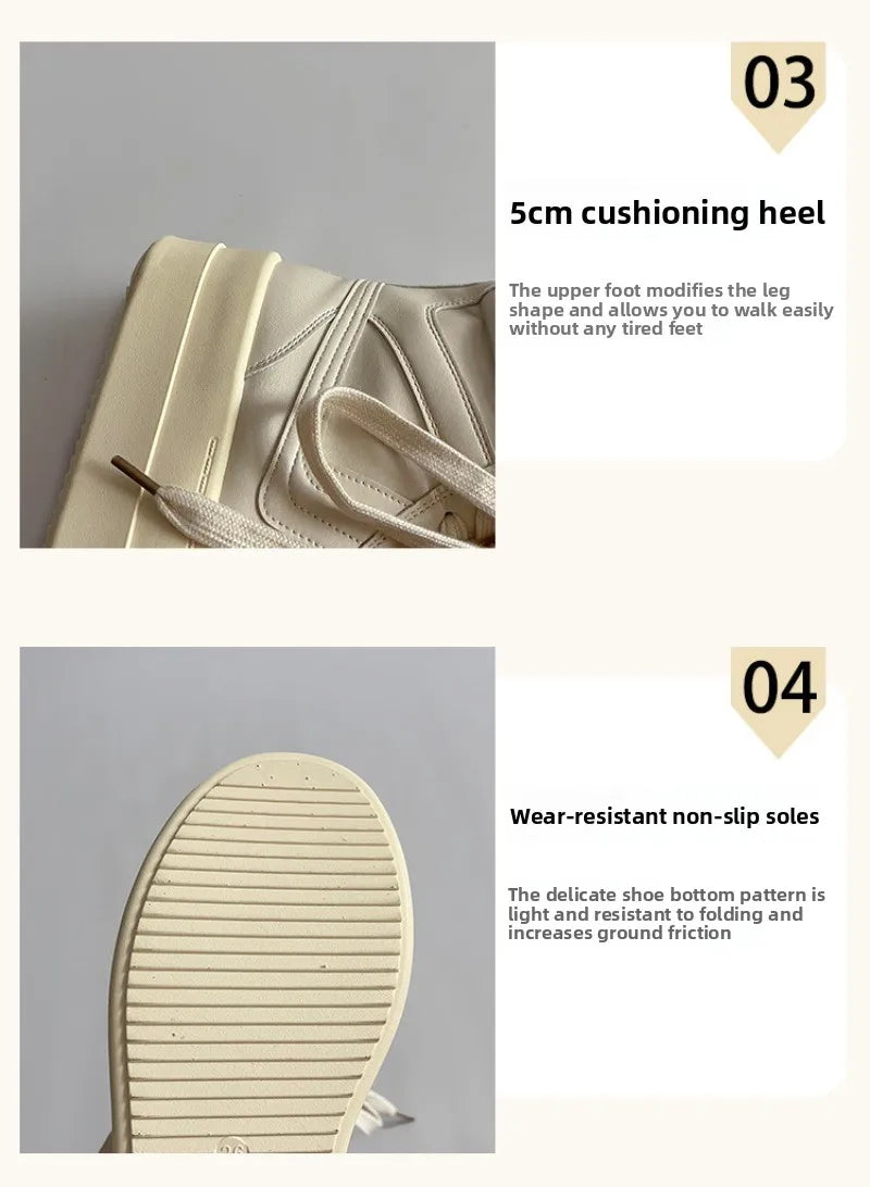 Shoes for Women Women's Ankle Boots Trendy Retro High-top Women's Shoes Fashion Casual Chunky Platform Luxury Designer Sneakers - Belvar