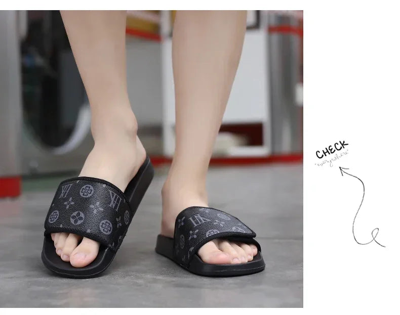 Slides Shoes for Men 2024 Slippers House Man Comfortable Men's Sandal Living Room Slippers Walk Around Home Flip Flop Slipper - Belvar