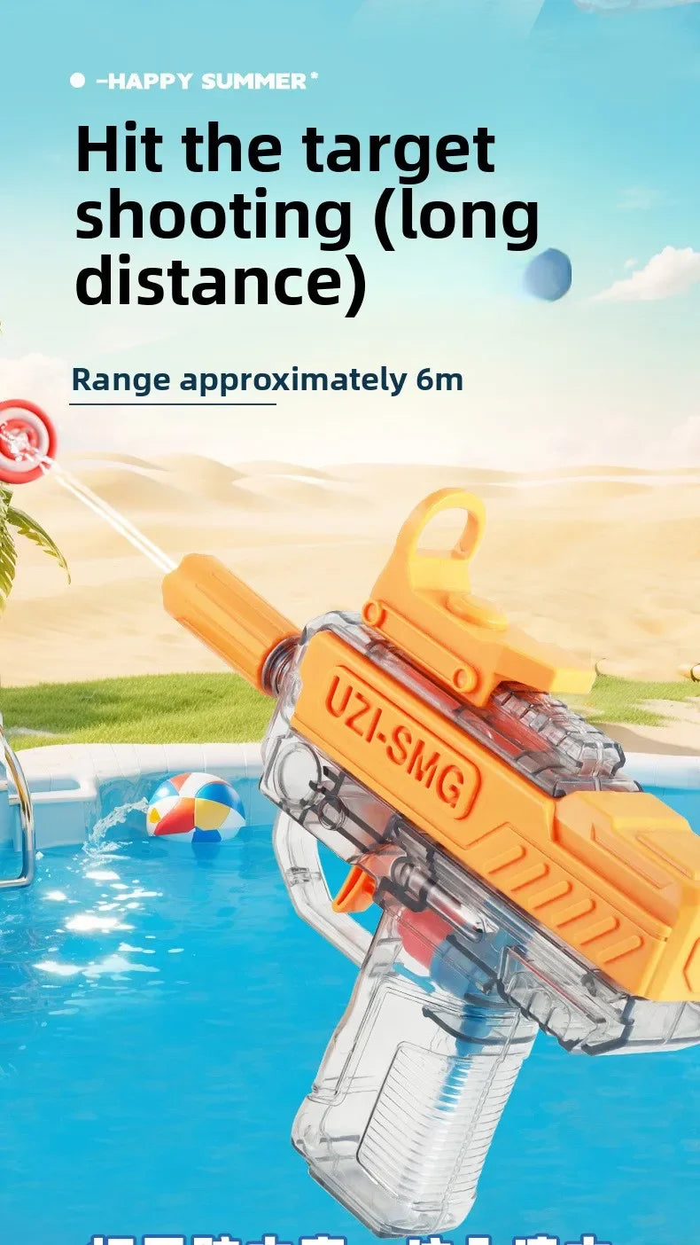 Summer Water Gun Non Electric Pistol High-pressure Full Automatic Shooting Water Beach Toy Gun for Kid Adult Interesting Game