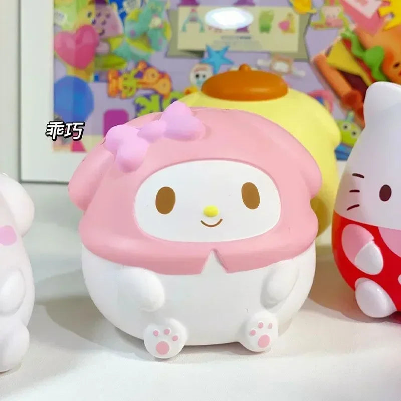 Sanrio Kawaii Melody Decompression Kuromi Cinnamoroll Stress Relief Squishy Anime Cartoon Children's Hand Pinch Toy Healing Gift