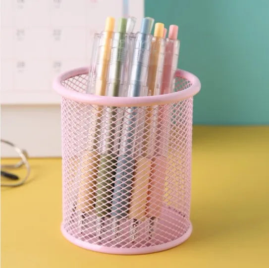 1Pcs New Pencil Holder Office Desk Metal Mesh Square Pen Pot Cup Case Container Organiser Durable Pencil Case