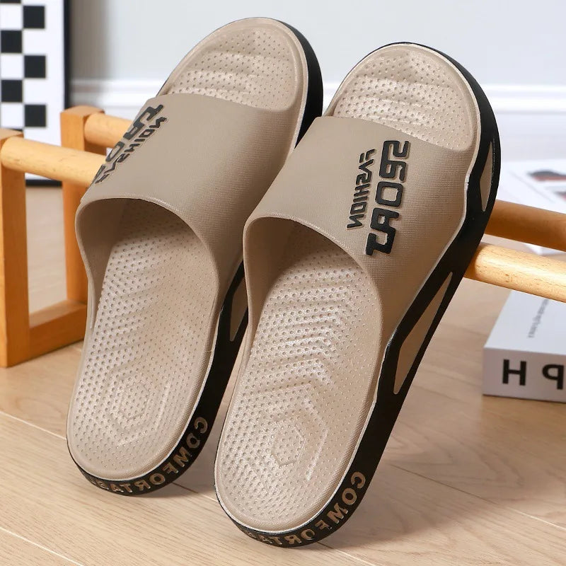 Slippers for men can be worn externally in summer. Trendy bathroom, bathroom, non-skid home, indoor, and home sandals for men - Belvar