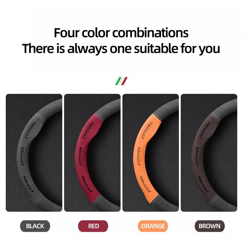 Car Steering Wheel Cover for Renault Megane RS Vision Z Scenic Clio Laguna 2 3 4 5 Kangoo Fluence Megane Trafic Talisman Twingo - Belvar