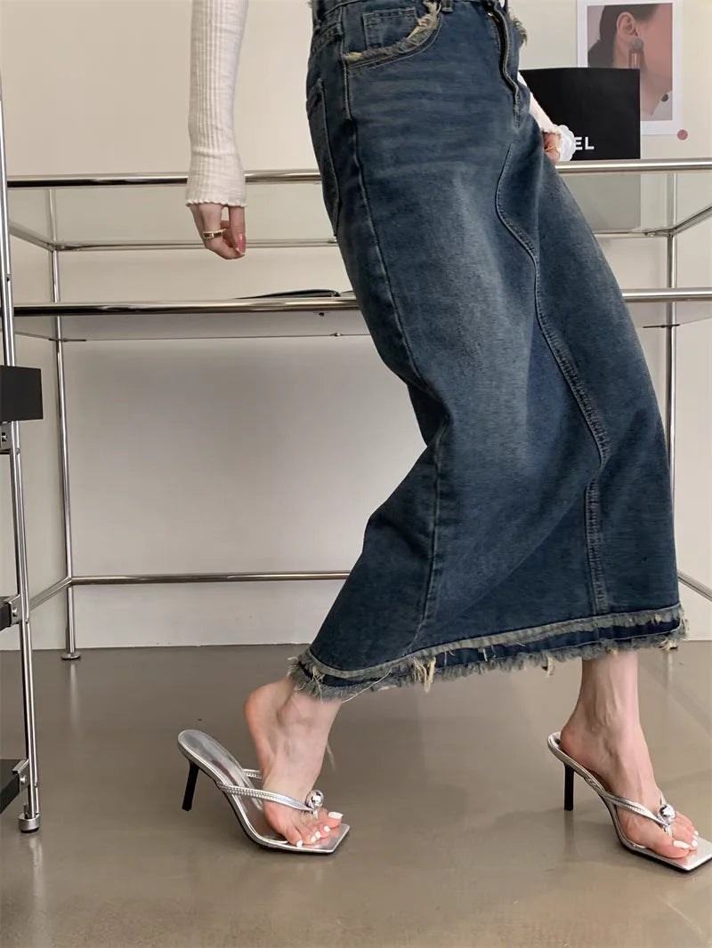 Women High Heels Slippers Designer Heeled Sandals Elegant Shoes Woman Summer 2025 Trend Fashion Fliop Flops Casual Slides Mujer - Belvar