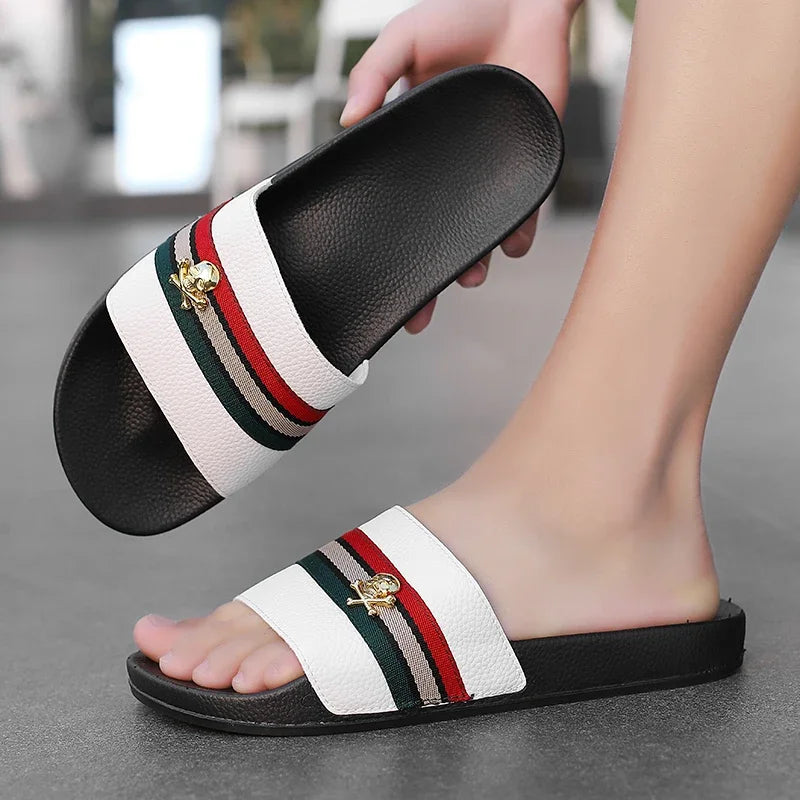 Fashion Brand Slippers for Men Ultra Soft Slides Non-slip Wear-resistant Sandals Men Casual Summer Indoor Outdoor Slippers - Belvar