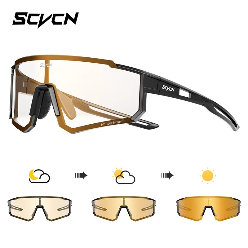 SCVCN Sunglasses for Men Sport Cycling Glasses Bike Mountain Bicycle Hiking Camping Golf UV400 Protection Glasses Women Baseball