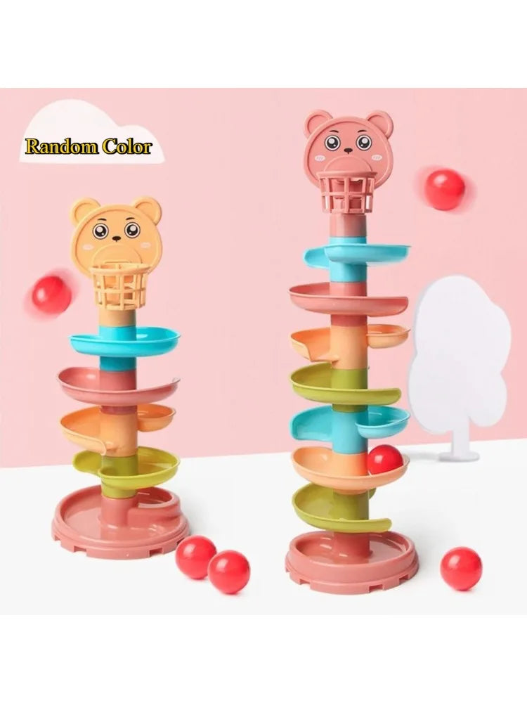 Rolling Ball Baby Toys Development Games Montessori Educational Toys Montessori Activity Stacking Toys For Babies(Color Random)