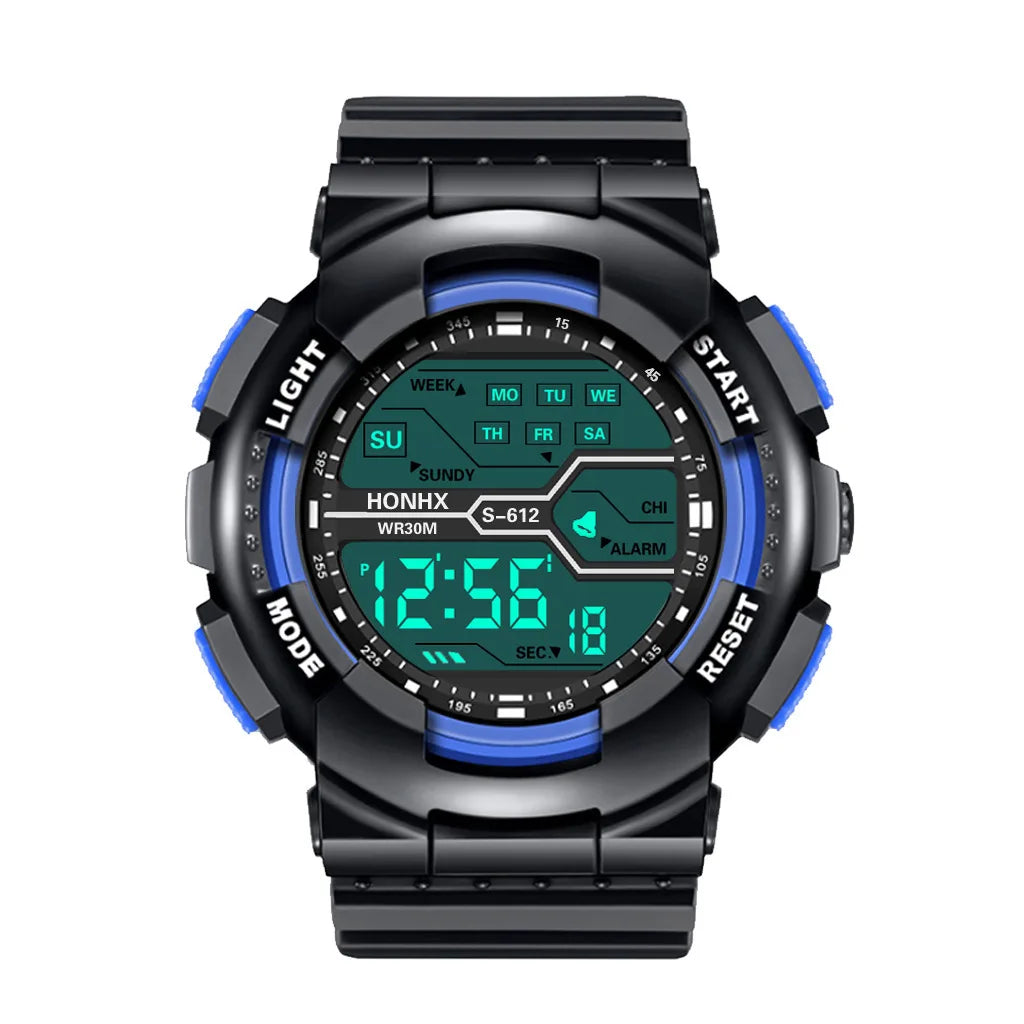 YIKAZE Men's Digital Electronic Watch Sports Glow 55mm Large Dial Student Outdoor Adventure Trend Multifunctional Watches Clock