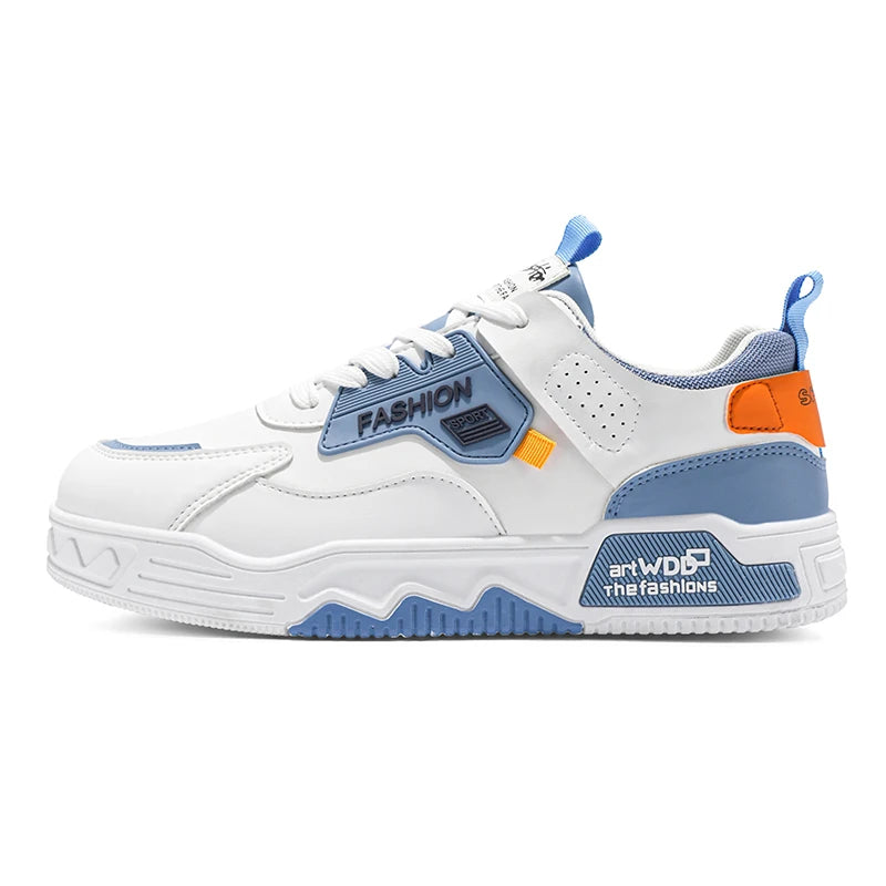 2025 Summer Fashionable Board Shoes Casual Sports Youth Thick Soled Walking Fashion Shoes Height Increasing Men's White Shoes - Belvar