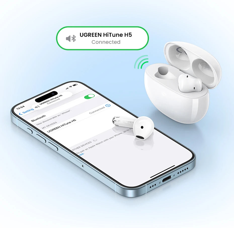 UGREEN HiTune H5 TWS Bluetooth Earphones Wireless Headphones TWS Earbuds Double Mic Call Noise Reduction In-Ear Handfree Earbuds