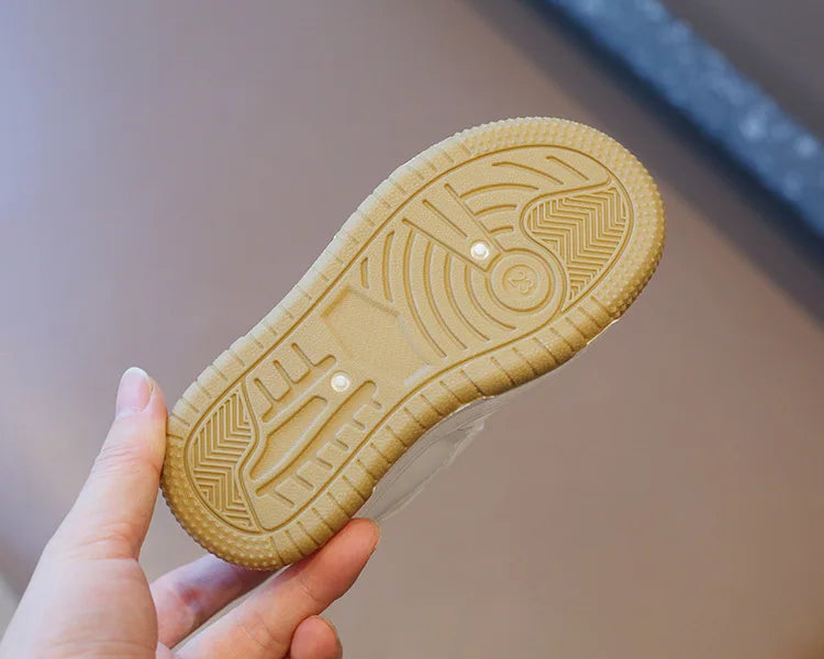 Children's White Shoes Spring and Autumn Kid's Sports Shoes Anti slip Lightweight Boys Board Shoes Soft Sole Baby Casual Shoes - Belvar