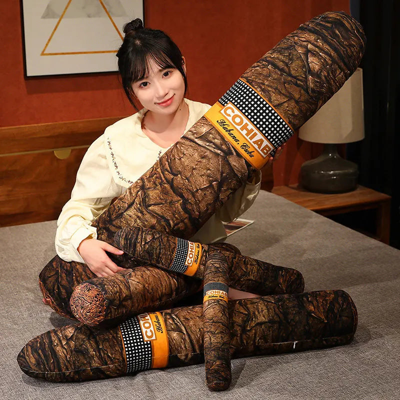 35-110cm Realistic Cigar Plush Toys Stuffed Pillow Cigarette Plush Sleeping Cushion Home Decor Boyfriend Birthday Gift