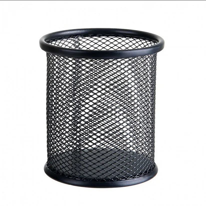1Pcs New Pencil Holder Office Desk Metal Mesh Square Pen Pot Cup Case Container Organiser Durable Pencil Case